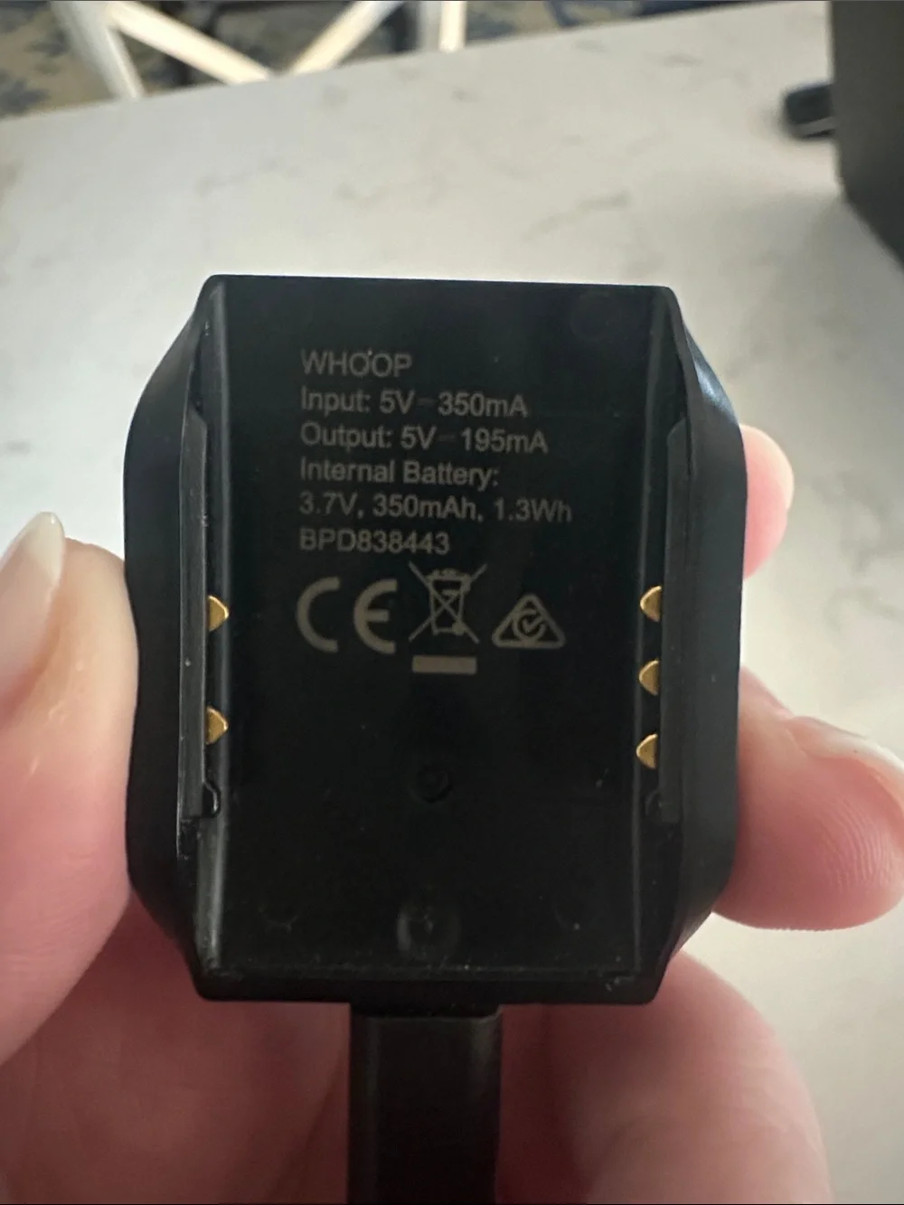 Whoop 3.0 Black USB Charging Adapter Cable and wireless charger